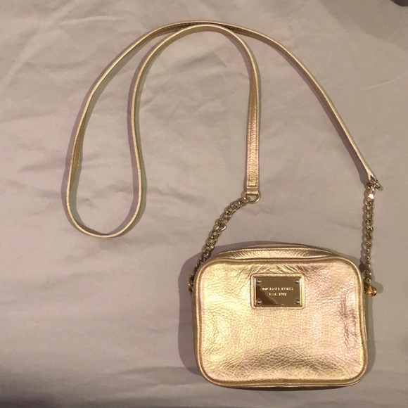 MICHAEL Michael Kors Handbags - Michael Kors Gold Mini Crossbody